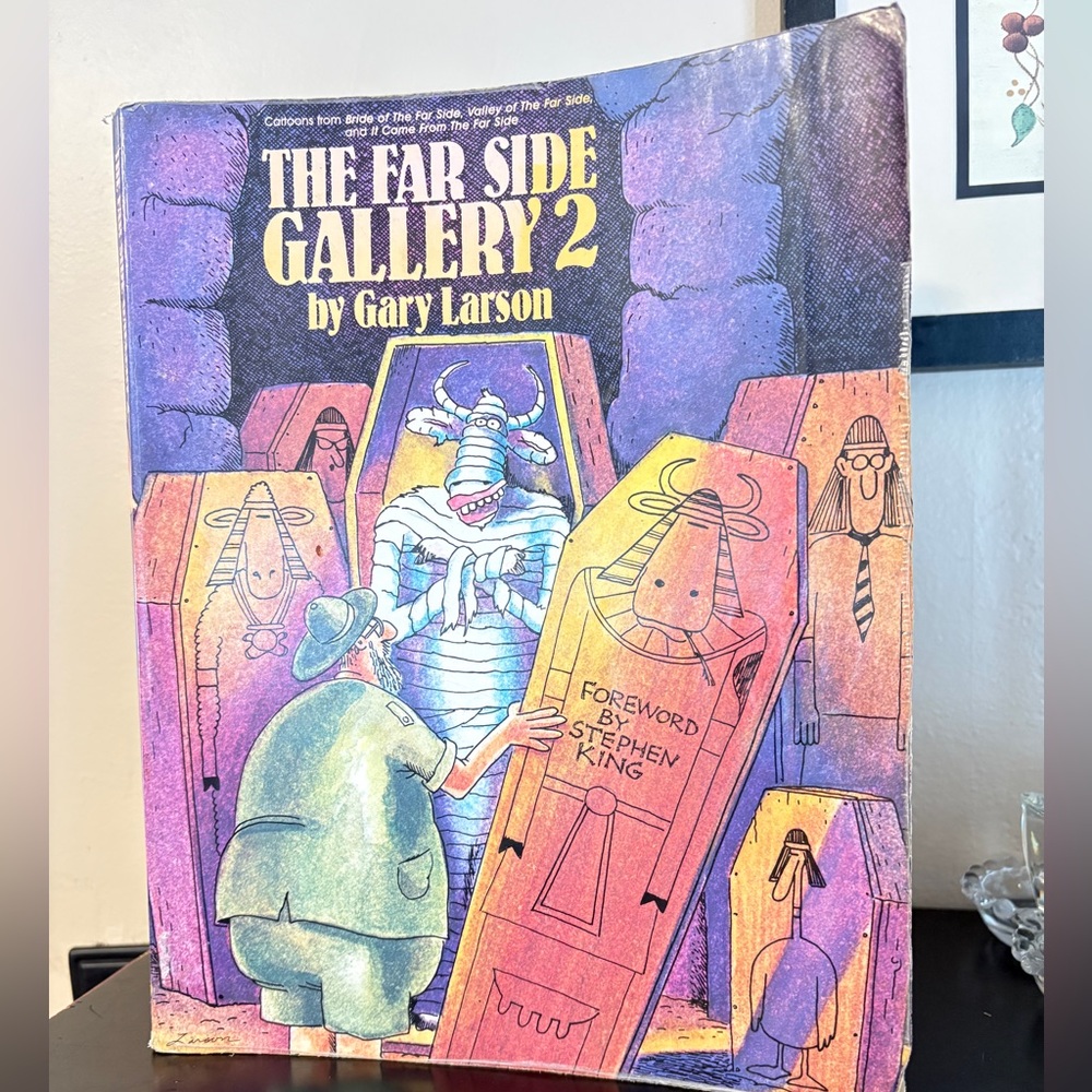 The Far Side by Gary Larsen, fwd by Stephen King. Oversized paperback. Vintage.